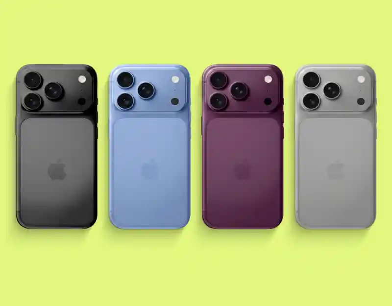 Cuatro iPhone Pro en distintos colores