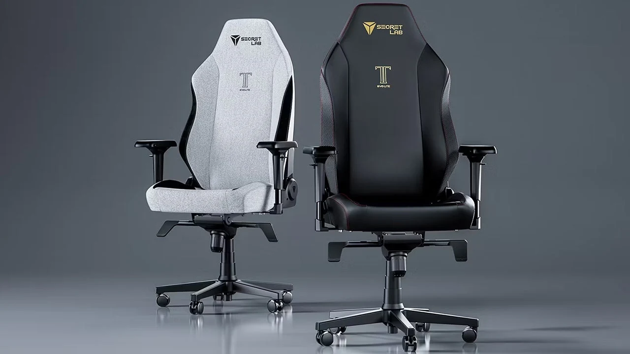 Dos sillas Secretlab TITAN Evo Lite en gris y negro