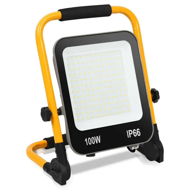 100 W LED work light with a folding stand