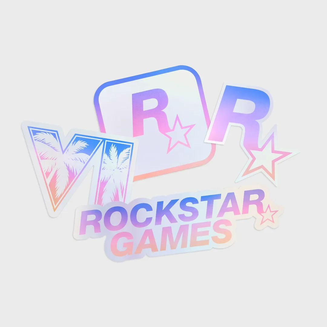 Pegatinas holográficas oficiales de GTA VI y Rockstar Games