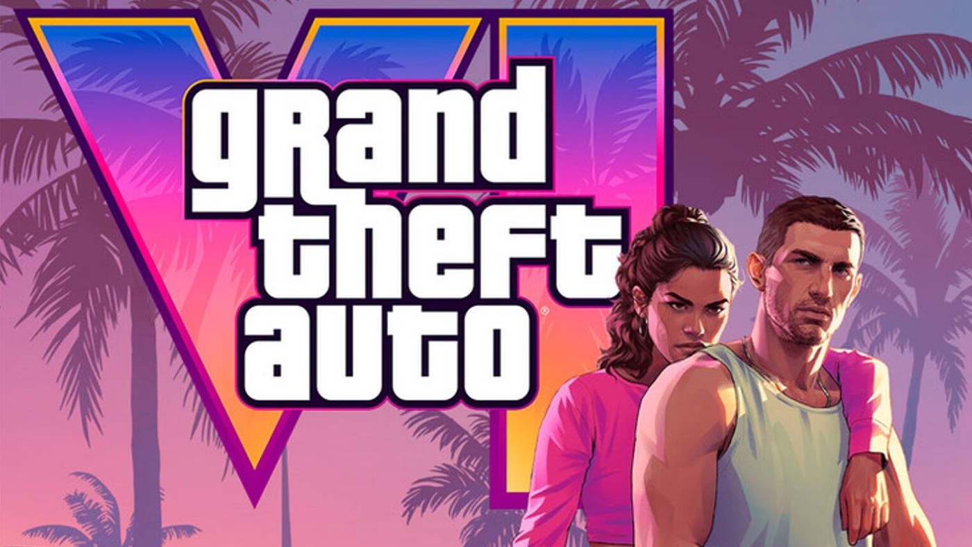 Arte oficial de GTA 6 con Jason y Lucia junto al logo del juego