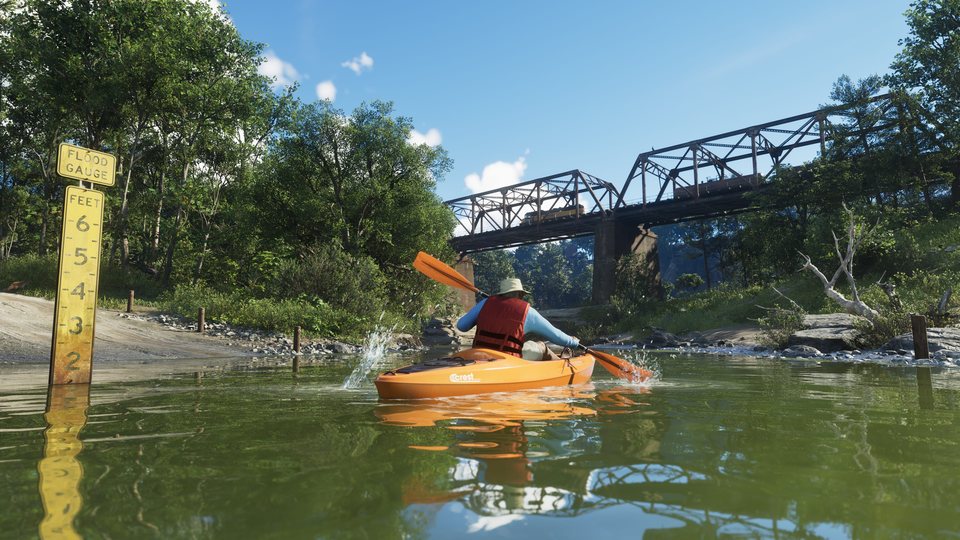 A person kayaking through Mount Kalaga National Park in GTA 6