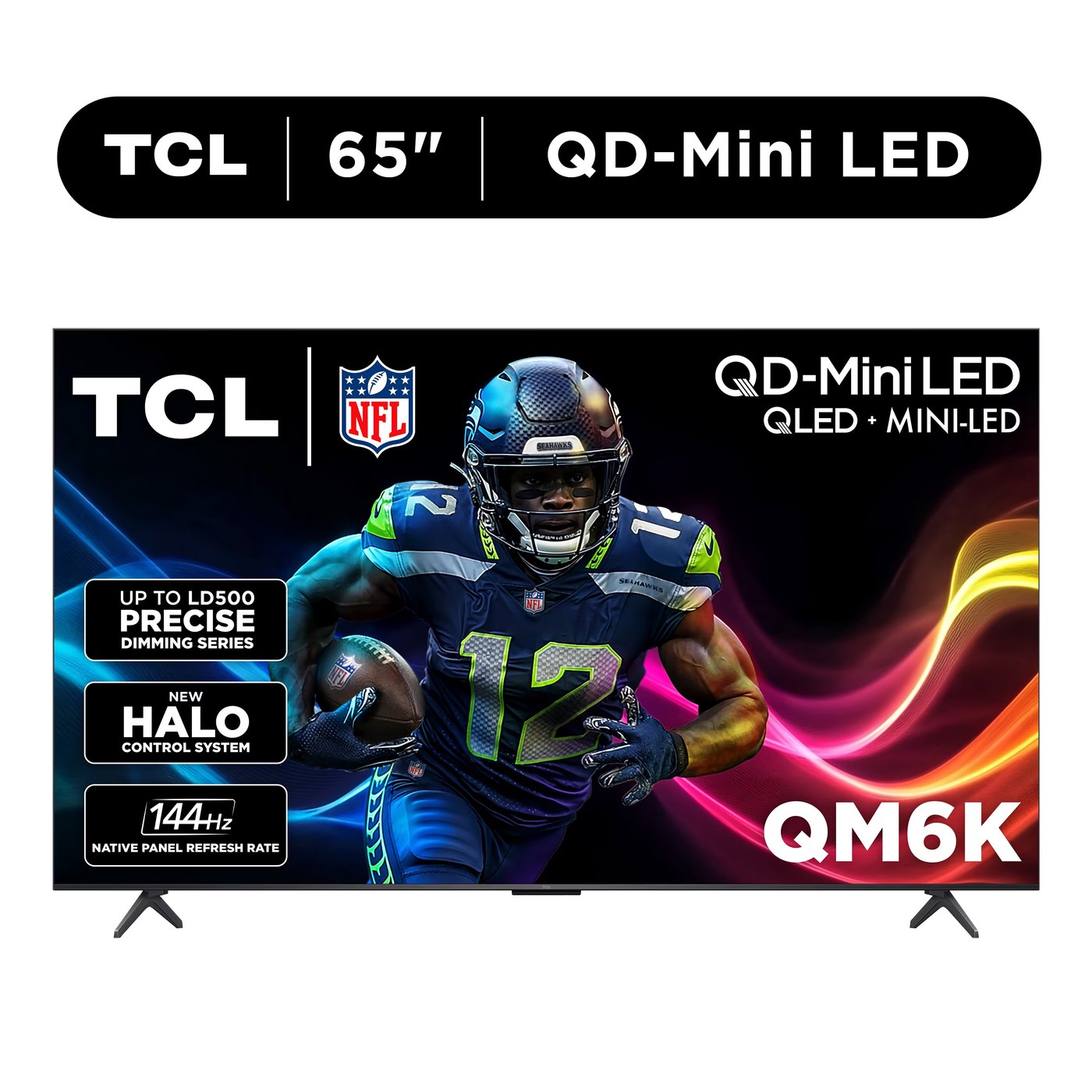 TCL QM6K 65-inch QD-Mini LED TV with 144 Hz native refresh rate