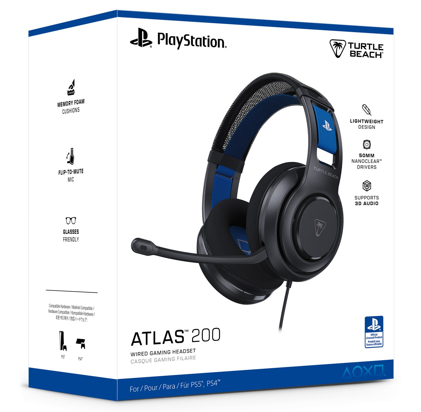 Turtle Beach Atlas 200 headset box for PS5 and PS4