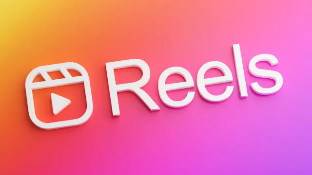 Instagram Reels logo on a gradient background