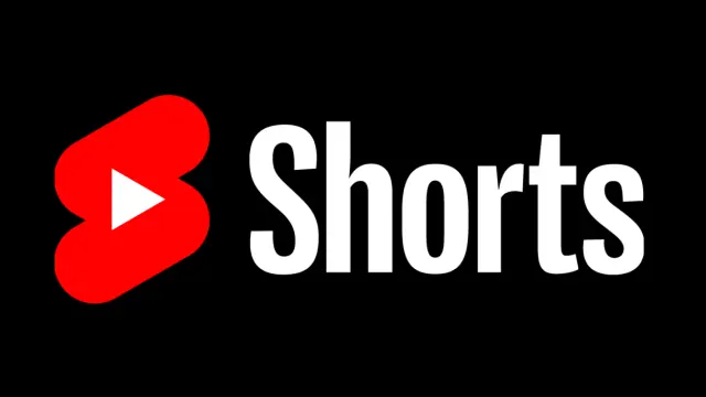 YouTube Shorts logo on a black background